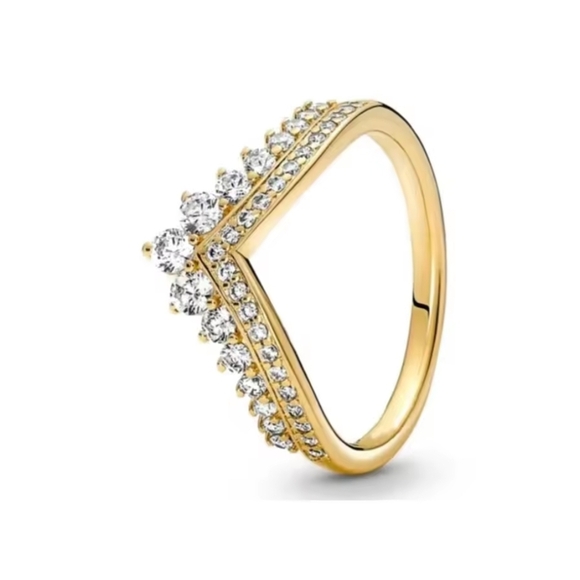 Jewelry - Wishbone Women's Ring NEW Size 6 Sterling Silver 925 Zircon Diamonds